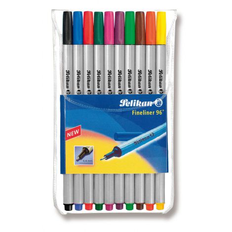 Cienkopisy Pelikan Fineliner 96 0.4mm, 10 kolorów